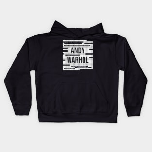 Andy Warhol Typographic Design Kids Hoodie